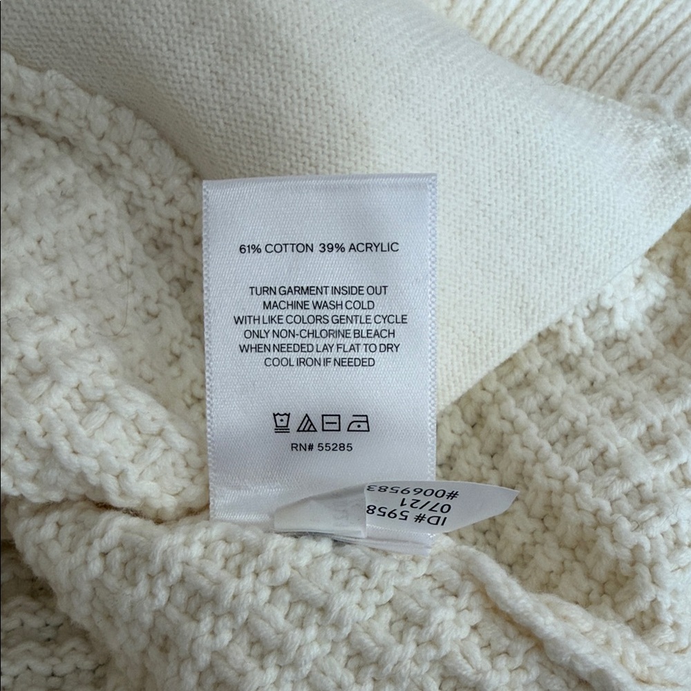 Express Cream Textured Women's Cardigan - Picture 9 of 9